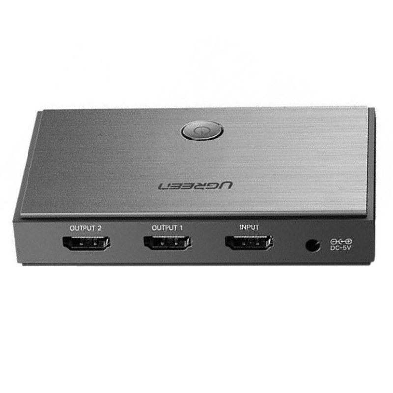 Сплітер HDMI 2.0 UHD 4K/60Hz HDR HDMI 2.0 1*2 CM186 UGREEN Чорний