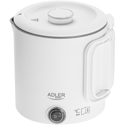 Електрочайник Adler AD 1388w дорожній 650Вт/ 0.8л/ подвійні стінки/ автовимкнення/ білий
