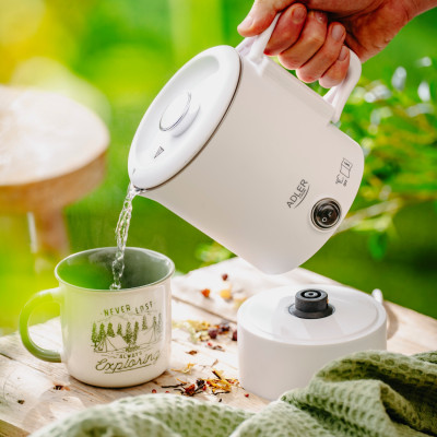 Електрочайник Adler AD 1388w дорожній 650Вт/ 0.8л/ подвійні стінки/ автовимкнення/ білий Електрочайник Adler AD 1388w дорожній 650Вт/ 0.8л/ подвійні стінки/ автовимкнення/ білий