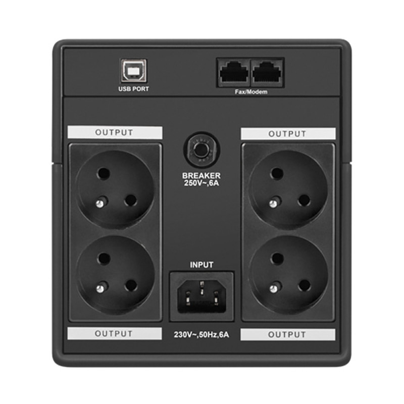 ДБЖ Armac HOME H/1500E/LED, Line Interactive 1500VA/950W, 4хFrench, USB-B LCD Metal Case
