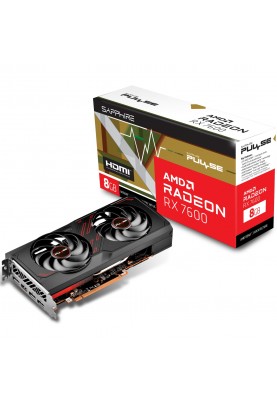 Відеокарта AMD Radeon RX 7600 Sapphire PULSE GAMING OC, 8GB GDDR6, 320 bit, PCI-Express 4.0 x8