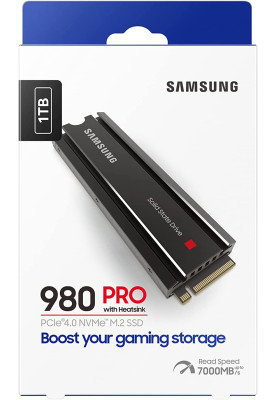 SSD 1TB Samsung 980 Pro Heatsink M.2 NVMe PCIe 1.3c 4.0 x4 2280 V-NAND MLC