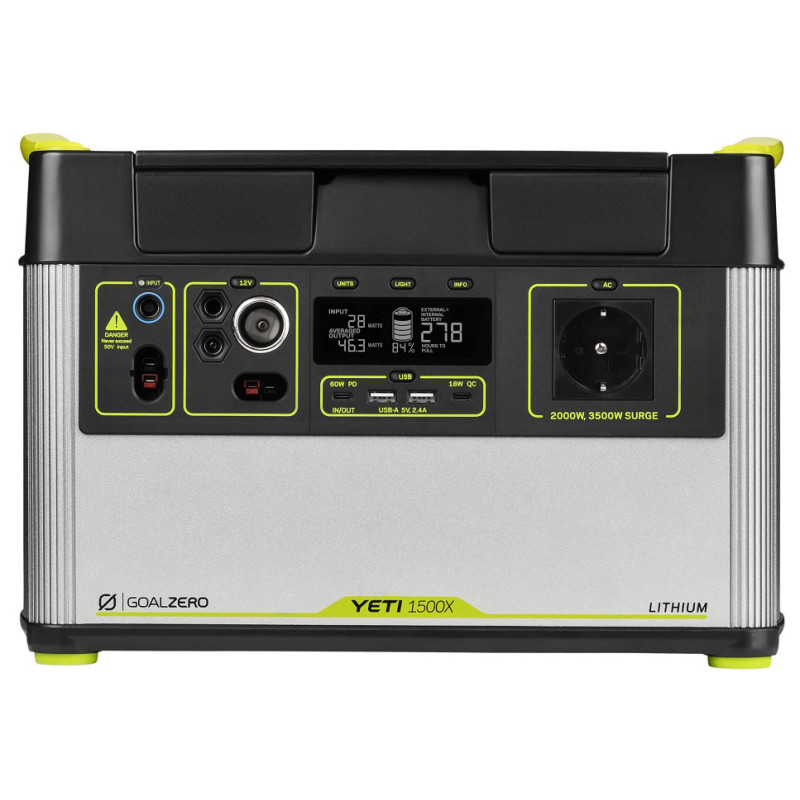 Зарядна станція Goal Zero YETI 1500X (1516Вт/г) + Сонячна панель Choetech 80W
