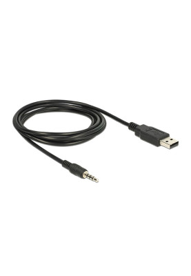 Кабель аудіо USB для iPod Shuffle Jack 3.5mm M 4 pin -> USB AM, 1.0 м. чорний