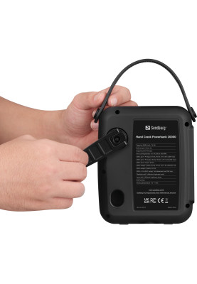 УМБ Sandberg 20000mAh 20W, динамо-зарядка, UPS mode, QC3.0, 2хUSB 2xType-C ліхтарик, прожектор