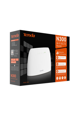 Маршрутизатор Tenda 4G03 N300, 4G/LTE, 1xFE LAN, 1xFE LAN/WAN, Cлот для SIM-карти