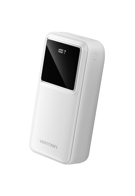 УМБ Vention 30000mAh 22.5W 3A, PD,QC3.0, Micro-USB,USB-C,2xUSB-A,LED Display White