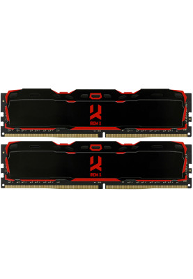 Пам'ять DDR4 16Gb 3200MHz (2*8Gb) GoodRAM IRDM X Black Dual Channel Kit, Retail