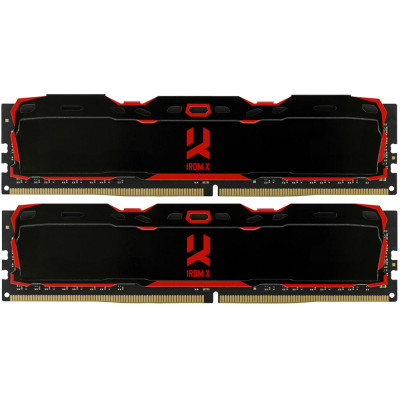 Пам'ять DDR4 16Gb 3200MHz (2*8Gb) GoodRAM IRDM X Black Dual Channel Kit, Retail