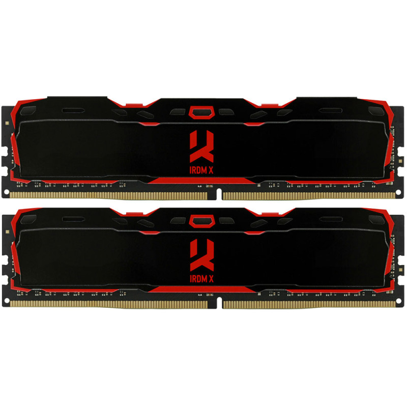 Пам'ять DDR4 16Gb 3200MHz (2*8Gb) GoodRAM IRDM X Black Dual Channel Kit, Retail