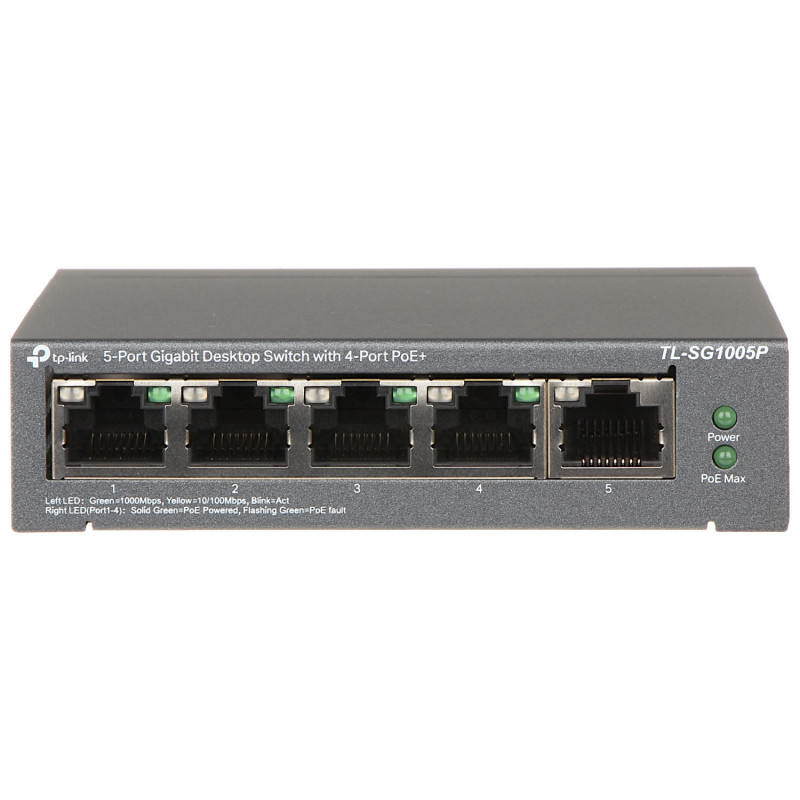 Комутатор TP-Link TL-SG1005P, 5 портовий, 10/100/1000 / POE