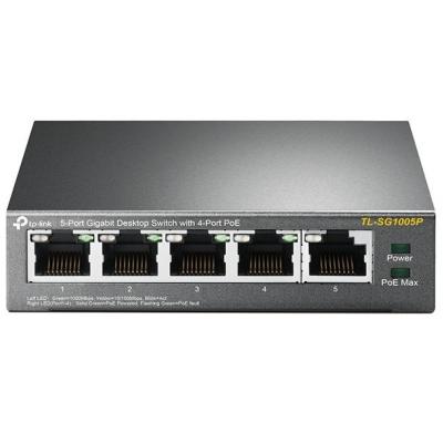 Комутатор TP-Link TL-SG1005P, 5 портовий, 10/100/1000/POE