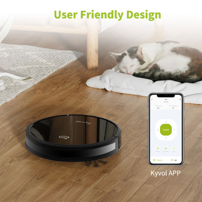 Робот пилосос Kyvol Cybovac D2 Random/500ml/2600 mA/1200 pa/Google Assistant, Amazon Alexa\Black