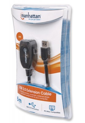 Кабель USB AM-AF (продовжувач) USB3.0, 5.0 м, активний, RTL Manhattan