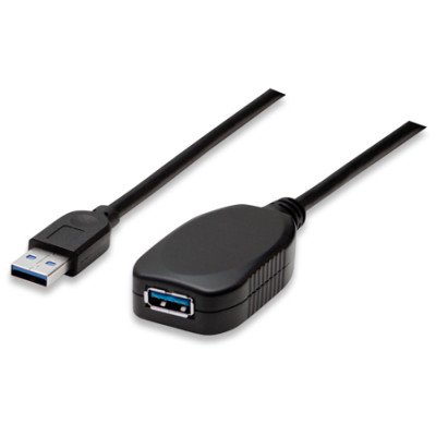 Кабель USB AM-AF (продовжувач) USB3.0, 5.0 м, активний, RTL Manhattan