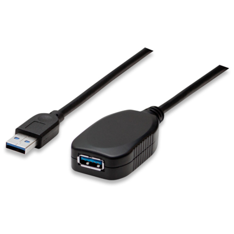 Кабель USB AM-AF (продовжувач) USB3.0, 5.0 м, активний, RTL Manhattan