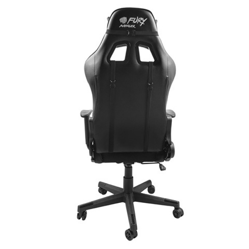 Крісло ігрове Gaming Chair Fury Avenger XL, 60мм, Black-White