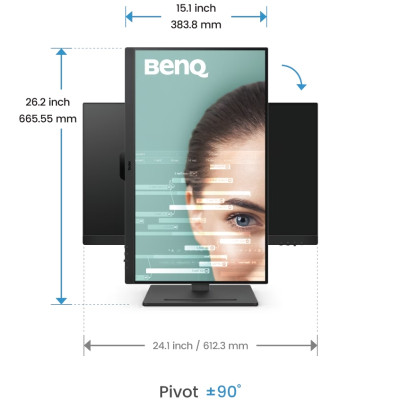 TFT 27" BenQ GW2790T, IPS, 100Hz, 2xHDMI, DP, HAS, Pivot, колонки, чорний