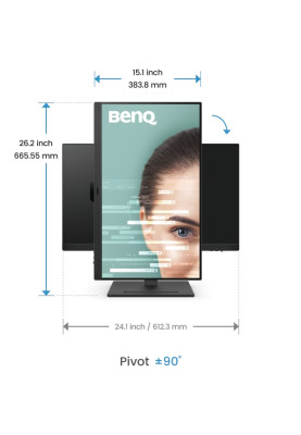 TFT 27" BenQ GW2790T, IPS, 100Hz, 2xHDMI, DP, HAS, Pivot, колонки, чорний