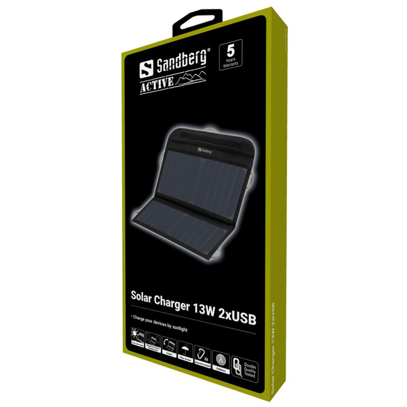 Сонячна панель Sandberg 13W  2xUSB 2,1А max