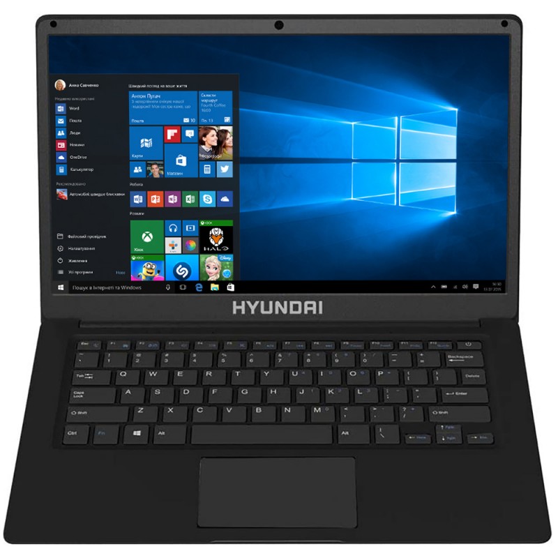 Ноутбук Hyundai HyBook 14.1"HD TN/Celeron N3350/4/64/Intel HD/W10S/Black (HTLB14INC4Z1EBK)