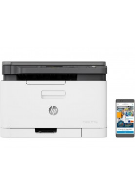 БФП А4 HP LaserJet Color 178nw (18 стор/хв, 600х600 dpi, Wi-Fi, Ethernet, білий)