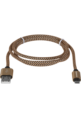 Кабель USB AM-micro BM, 1.0 м, золотистий, 08-03T PRO Defender