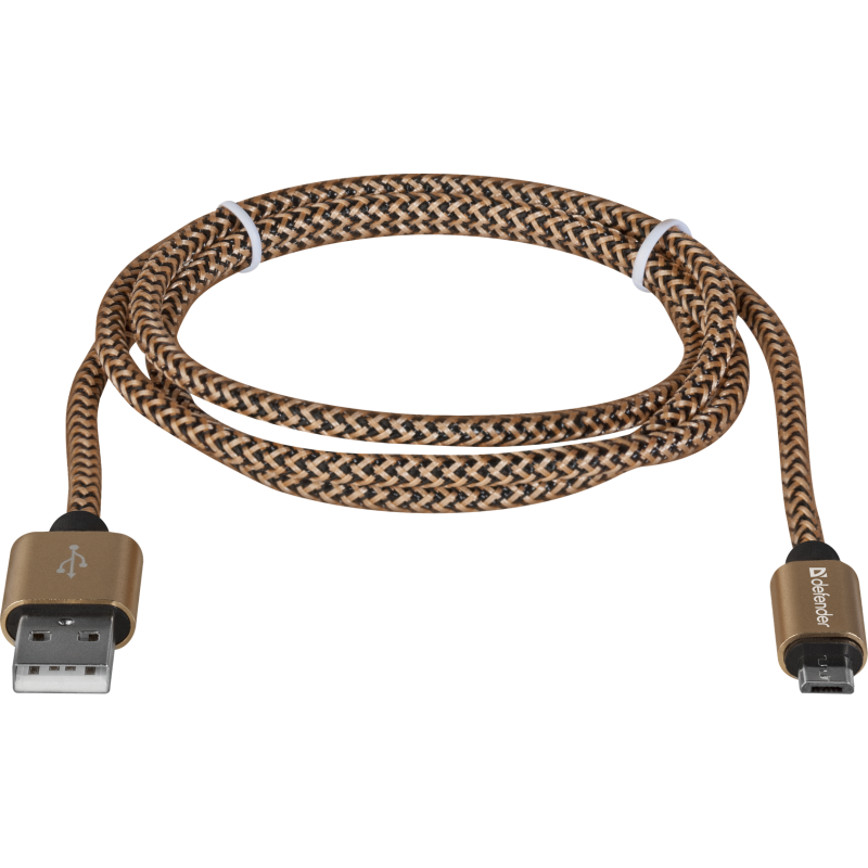 Кабель USB AM-micro BM, 1.0 м, золотистий, 08-03T PRO Defender