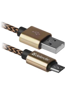 Кабель USB AM-micro BM, 1.0 м, золотистий, 08-03T PRO Defender