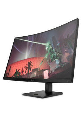 TFT 31.5" HP OMEN 32c, QHD, VA, вигнутий, Display HDR 400, 165Hz, 1ms, 2xHDMI, DP, HAS, чорний