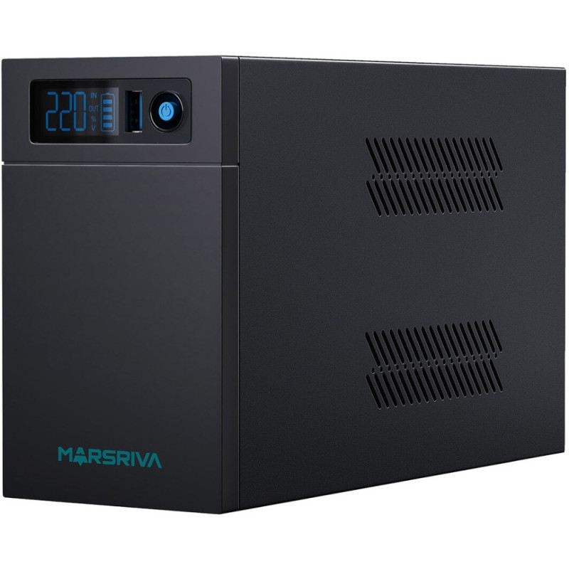 ДБЖ Marsriva MR-UF800L, 800ВА/480Вт, Line-Interactive, LED version, з літієвою батареєю