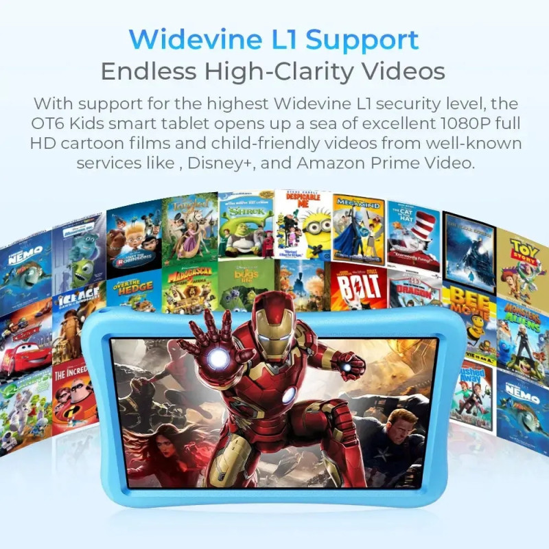 Планшет Oukitel OT6kids 10" HD+ /4GB/64GB/ RK3562 /8000mAh/ 5+2Мп/ WIFI Blue