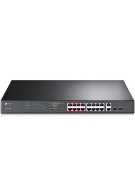 Комутатор TP-Link TL-SL1218MP 16x1FE/PoE+ 192W 2xGE 2xcomboGE/SFP 19" 1U
