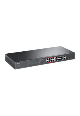 Комутатор TP-Link TL-SL1218MP 16x1FE/PoE+ 192W 2xGE 2xcomboGE/SFP 19" 1U