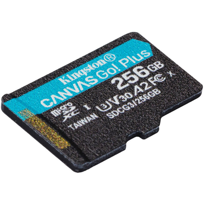Memory card SD Kingston 256GB microSDXC C10 UHS-I U3 A2 R170/W90MB/s Canvas Go Plus