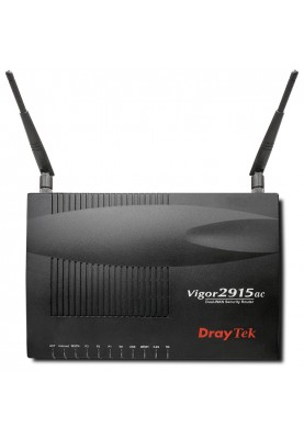 Маршрутизатор DrayTek Vigor 2915ac, 2 WAN GbE, 3 LAN GbE, 1 USB 2.0, 16 VPN, Multi-LAN (4+IP Routed Subnet), WiFi Dual Band 802.11ac 2x4 SSID