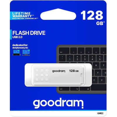 USB Flash GoodRAM 128GB USB 2.0 UME2 White, Retail