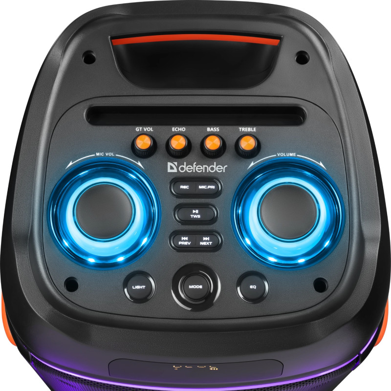 Акустична система 2.0 Defender Boomer 120, 120Вт  BT/FM/TF/USB/MIC/LED, чорна