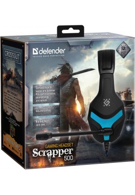 Ігрова гарнітура Defender Scrapper 500 синьо-чорна, Jack 2 x 3,5 мм