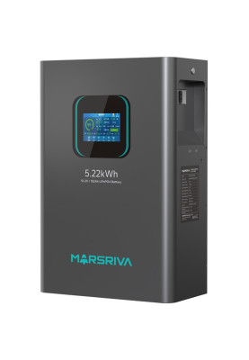 Акумуляторна батарея Marsriva LiFePO4 battery,  51.2V/102Ah, 5.22KWH, wall mounted
