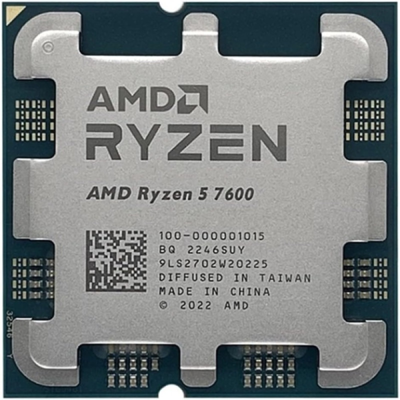 AMD Ryzen 5 6C/12T 7600 (3.8/5.1GHz Boost,38MB,65W,AM5, Radeon Graphics) TRAY
