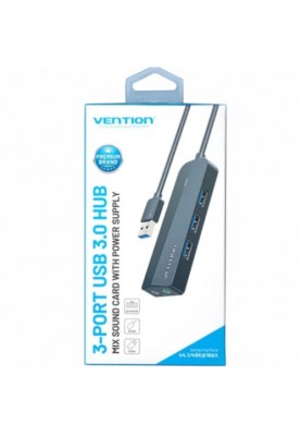 Хаб USB 3.0 -> 3хUSB 3.0/2хTRS Audio/USB Micro 1.0 м. Vention