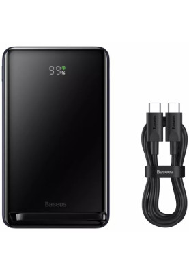 УМБ Baseus Magnetic Wireless Bracket 10000mAh 20W,Type-C PD,QC3.0,Qi,cabel 60W 0,5м Black
