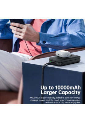 УМБ Choetech Magnetic Wireless 10000mAh 20W PD,QC USB-C,USB-LightningQi-2 15W,AppleWatch charg Black