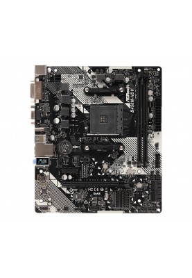 ASRock B450M-HDV R4.0 (AM4/B450, 2*DDR4, PCIex16, DVI-D/HDMI/VGA, 4xSATAІІІ, M.2, GLan, 8ch, mATX)