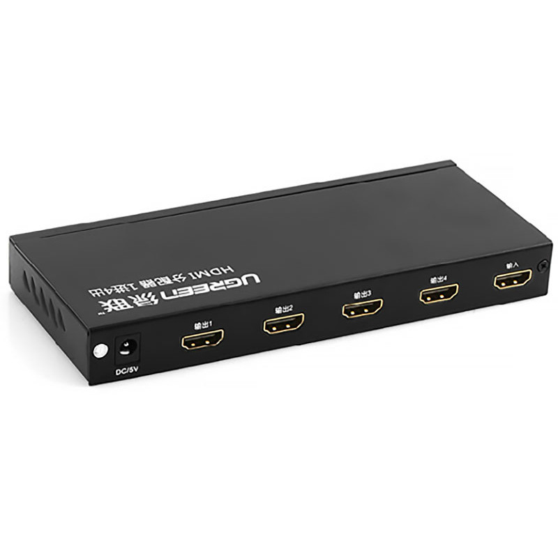 Сплітер HDMI 1.4 UHD 4K/30Hz 3D, HDCP,1080P 1*4 40202 UGREEN Чорний