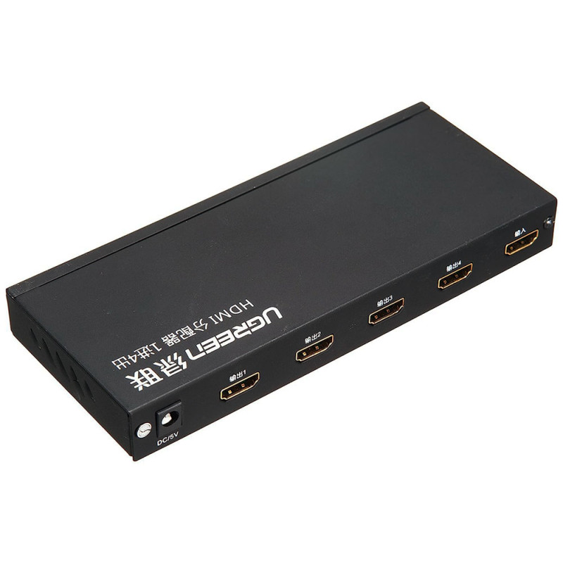 Сплітер HDMI 1.4 UHD 4K/30Hz 3D, HDCP,1080P 1*4 40202 UGREEN Чорний