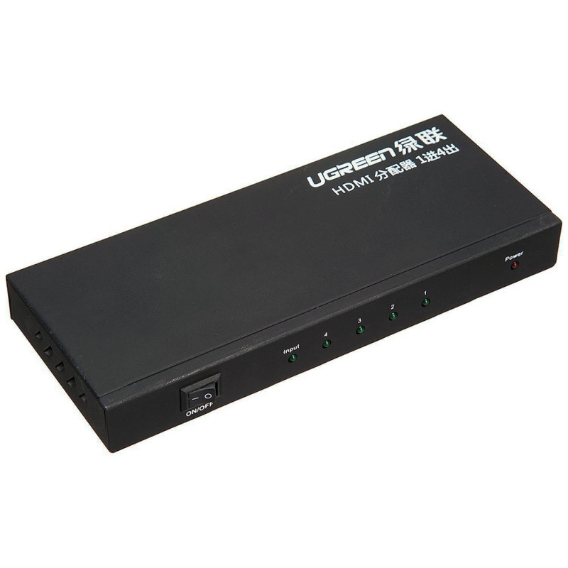 Сплітер HDMI 1.4 UHD 4K/30Hz 3D, HDCP,1080P 1*4 40202 UGREEN Чорний