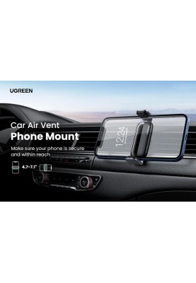 Автомобільний тримач для смартфна Ugreen LP120 Air Vent Mount Phone Holder Косм. Сірий