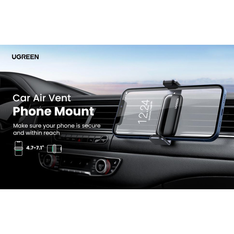 Автомобільний тримач для смартфна Ugreen LP120 Air Vent Mount Phone Holder Косм. Сірий